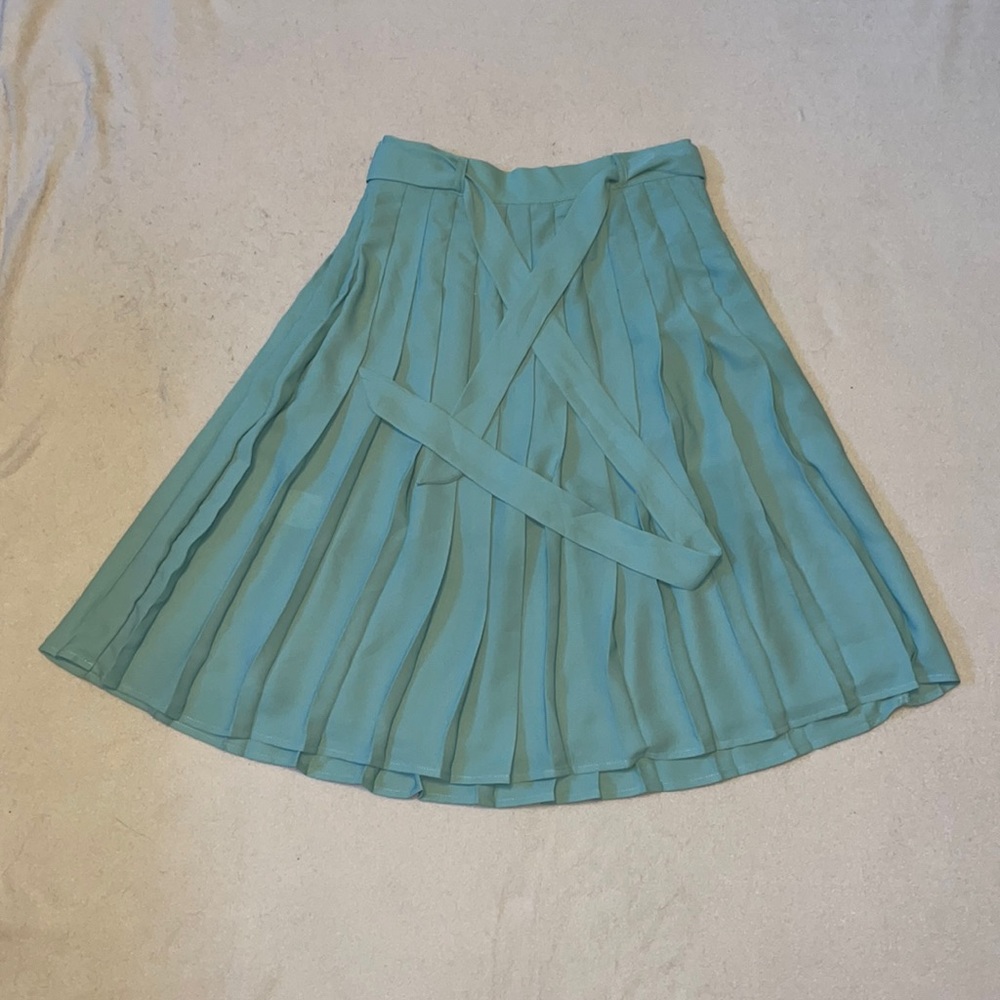 ModCloth Purely Pretty Pleated Midi Skirt, Sage, Size S